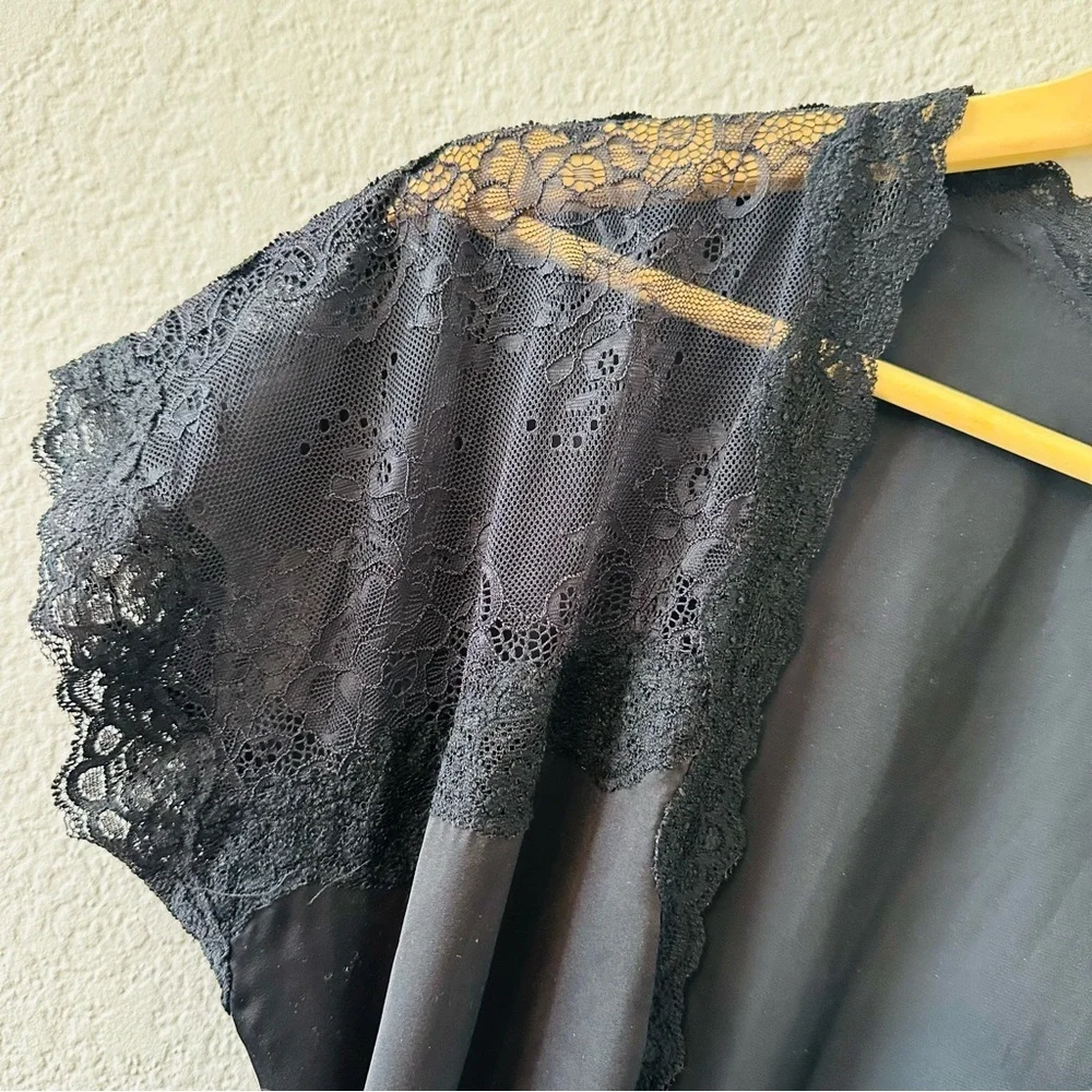 Yamamay Black Lace Robe Sz Small Coquette  Rococo Revival | Old Hollywood